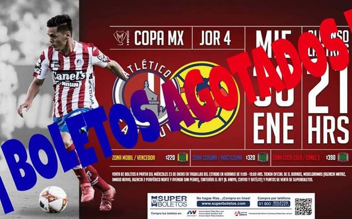 Boletos agotados para el partido de vuelta de la copa mx del Atlético